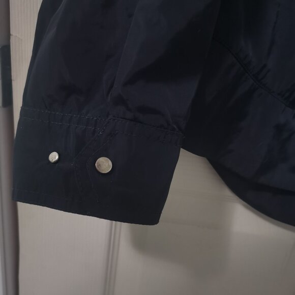 Zara Navy Blue Waterproof Bomber Jacket with Hood - Picture 9 of 10